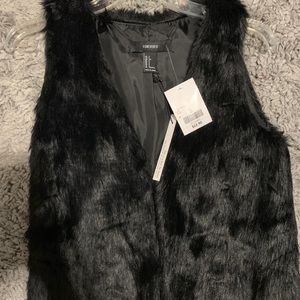 Faux Fur Black Vest